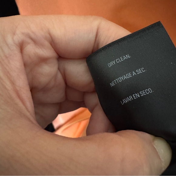 Elie Tahari Natalie Orange Spice Black Cream Colorblock Shift Dress $398 Size 4 - Picture 7 of 10